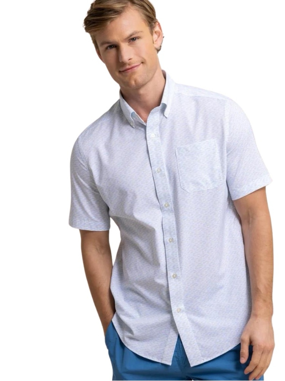 Southern Tide brrr Intercoastal Casual Water Short Sleeve Sport Shirt